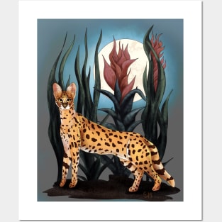 Exotic animals. Serval Posters and Art